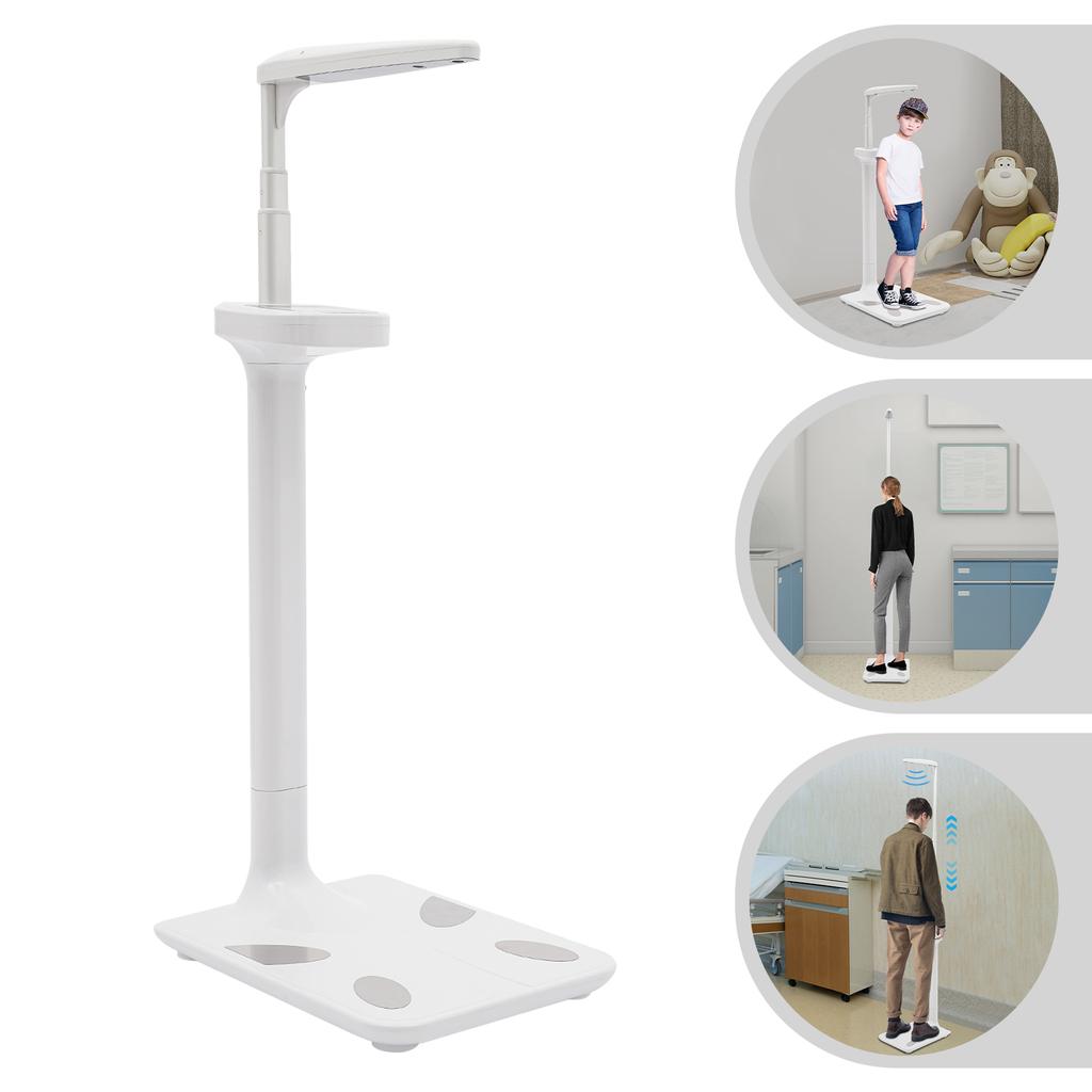 Ultrasonic Height Body Fat ABS Analyzer,100-240V White Physician Medical Body Weight Scale Floor Standing for Homes,Gyms