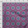 oneOone Cotton Flex Pink Fabric Asian Block Floral Fabric For Sewing Printed Craft Fabric By The Yard 40 Inch