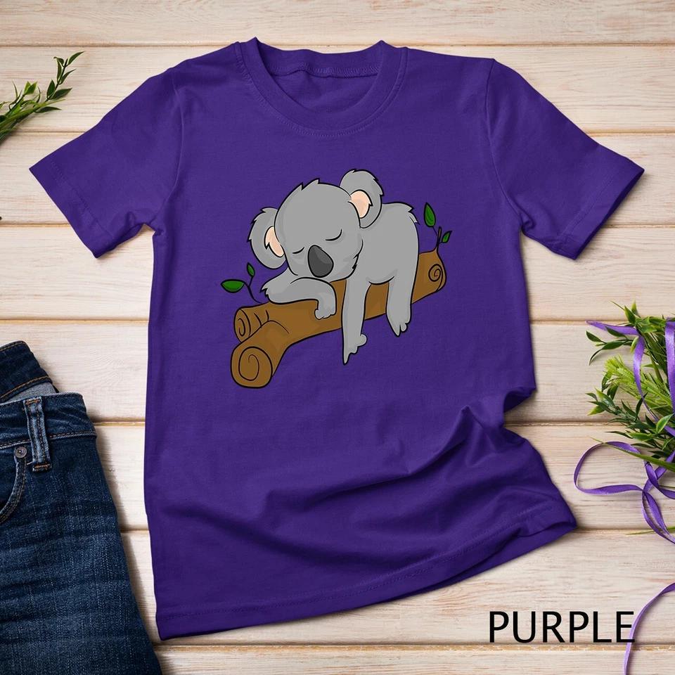 Cute Koala Bear Sleeping Lazy Animal Lover Gift Clothes Unisex T-shirt 11 L