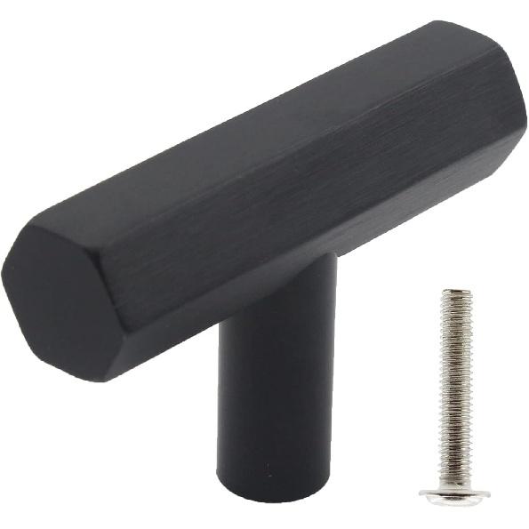 6 Pack Cabinet Pulls, Aluminium Alloy Hexagon Drawer Pulls Cabinet Handles, Modern Pull Handles Hardware for Bedroom Kitchen Bathroom Closet Wardrobe