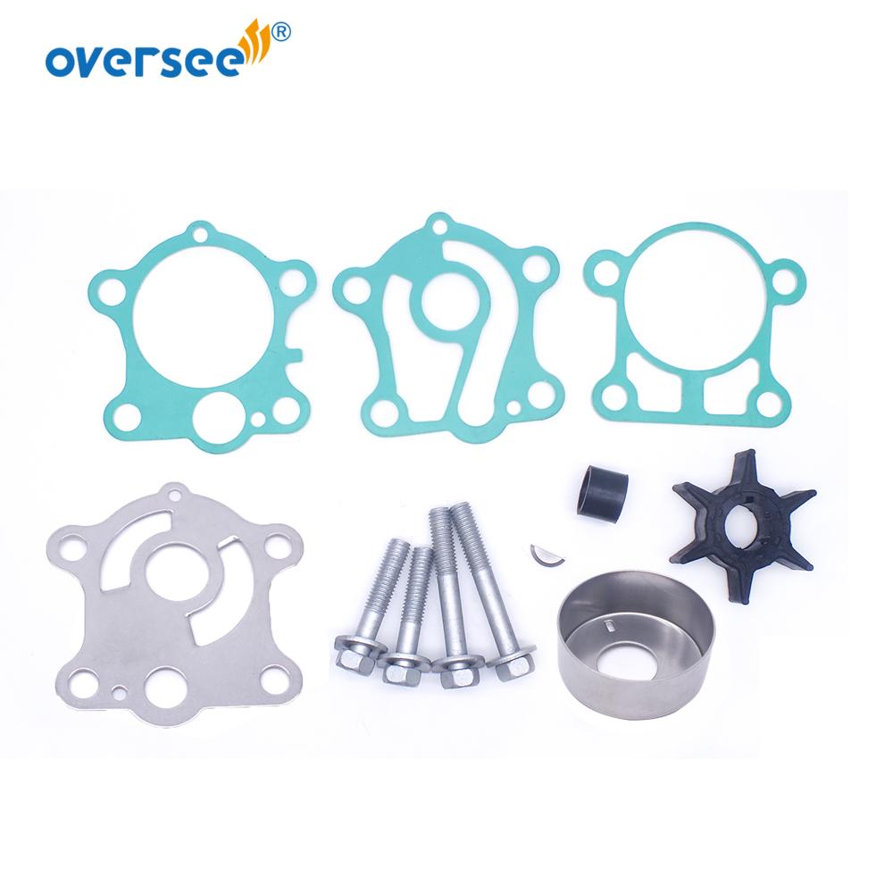 6H4-W0078 Water Pump Impeller Kit with Housing For Yamaha 2T 30 40 50HP 3Cyl Outboard Engine 18-3429 6H4-W0078-00