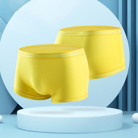 Herren Unterhosen Eis Seide Ultra Dünn Low-Rise Spitze Einfarbig Sexy 3D U Konvex Durchscheinende Unterwäsche Slips für den täglichen Gebrauch
