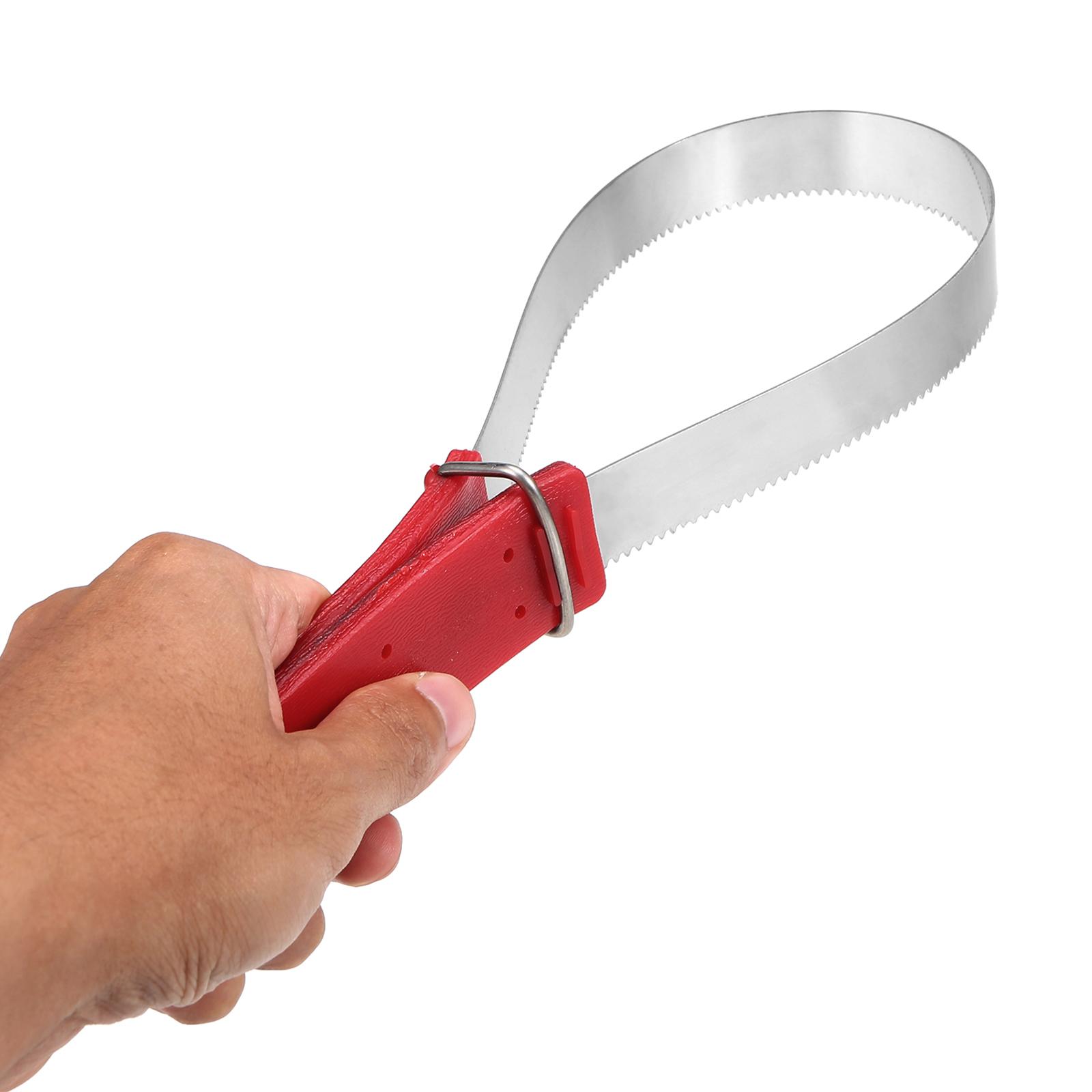 

Скребок для пота из нержавеющей стали для лошадей Инструмент для линьки и груминга Лошадиный дешеддер Чистящая петля Удобная рукоятка красный