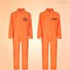 Halloween Inmate Cos Uniform Orange Adult Male and Female Prison Inmate Uniform Holiday Party Cosplay