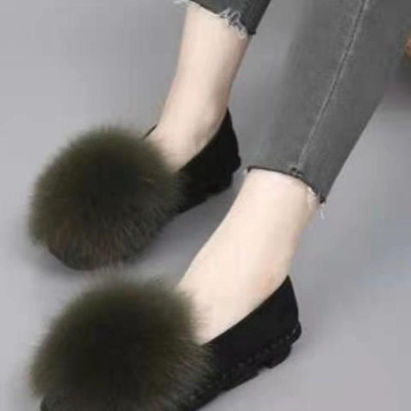 Single-shoe Women's Outerwear Shoes with Fleece, Warm, Comfortable and Versatile Cotton Shoes