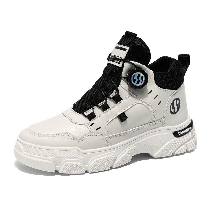 High-top Martin Boots Men's Shoes Autumn New Tooling Shoes Men's Trendy Versatile Platform Sports Shoes Casual Short Boots