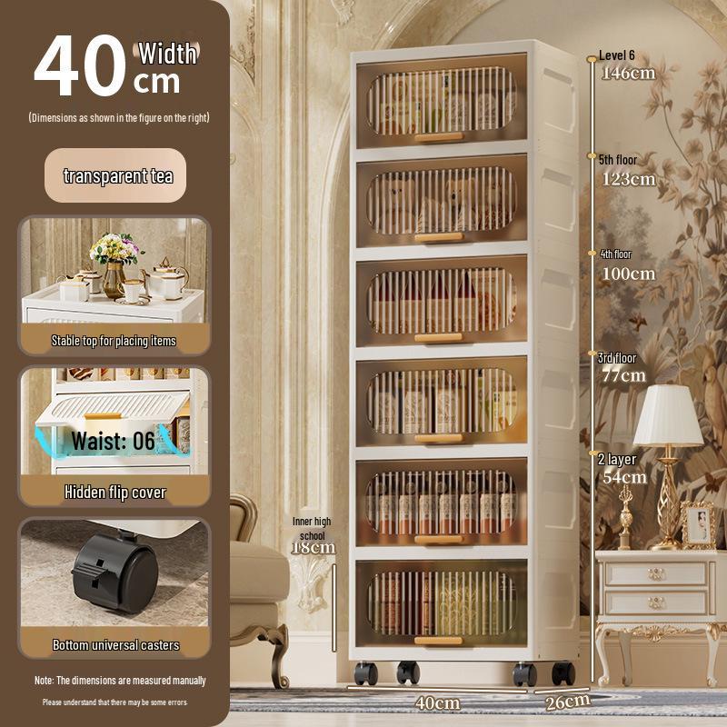 Multi-Layer Plastic Storage Cabinet for Children's Clothes, Snacks, Toys, Bedroom, Wardrobe, and Medicine.
