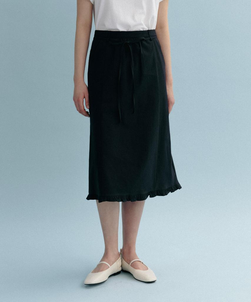 Manggomaenipeullijeu Elra Frill Skirt_Navy