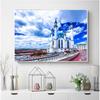5D Full Drill Diamond Painting House Art Rhinestone Tree Diamond Embroidery Clear Sky Landscape Stitch Cross Craft Kit Wall Art Home Decor