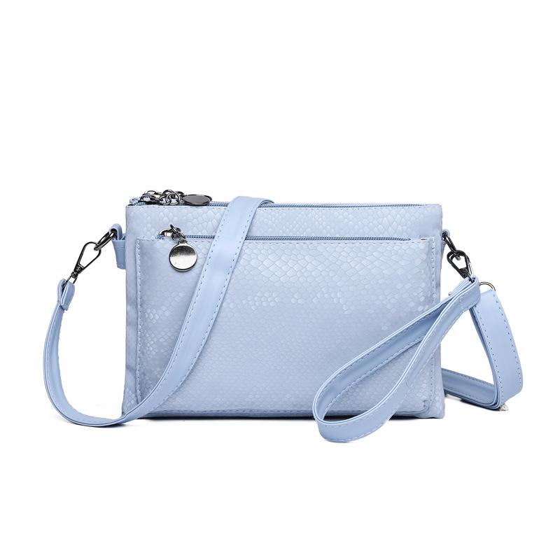 Snake pattern multi-compartment simple shoulder messenger bag