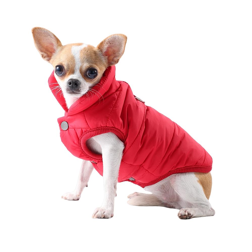Winter Dog Jacket For Small Medium Dogs Cats Windproof Warm With D-ring Puppy Clothes Chihuahua Yorkshire Pet Fleece Costume