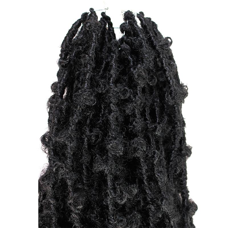 12inch Butterfly Locs Crochet Braid Distressed Goddess Pre Looped Pre-Twist Synthetic Hair Extension High Quality
