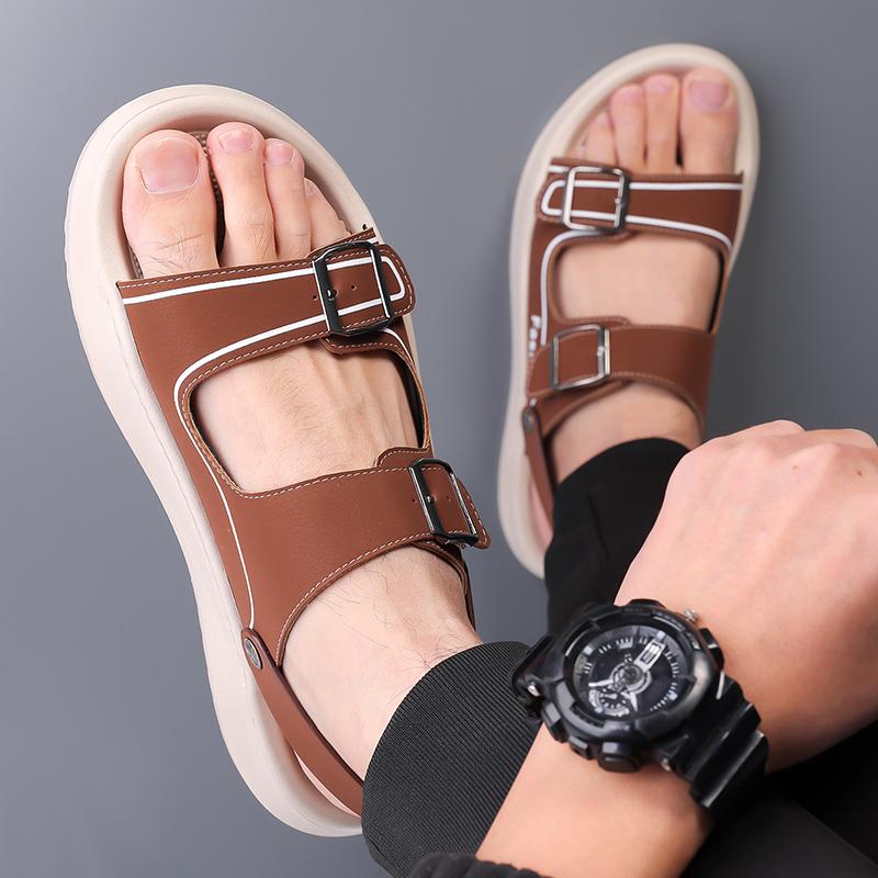 New men's sandals Comfortable sole style Daily office Outdoor leisure beach and tourist walking Summer breathable shoes 38-48