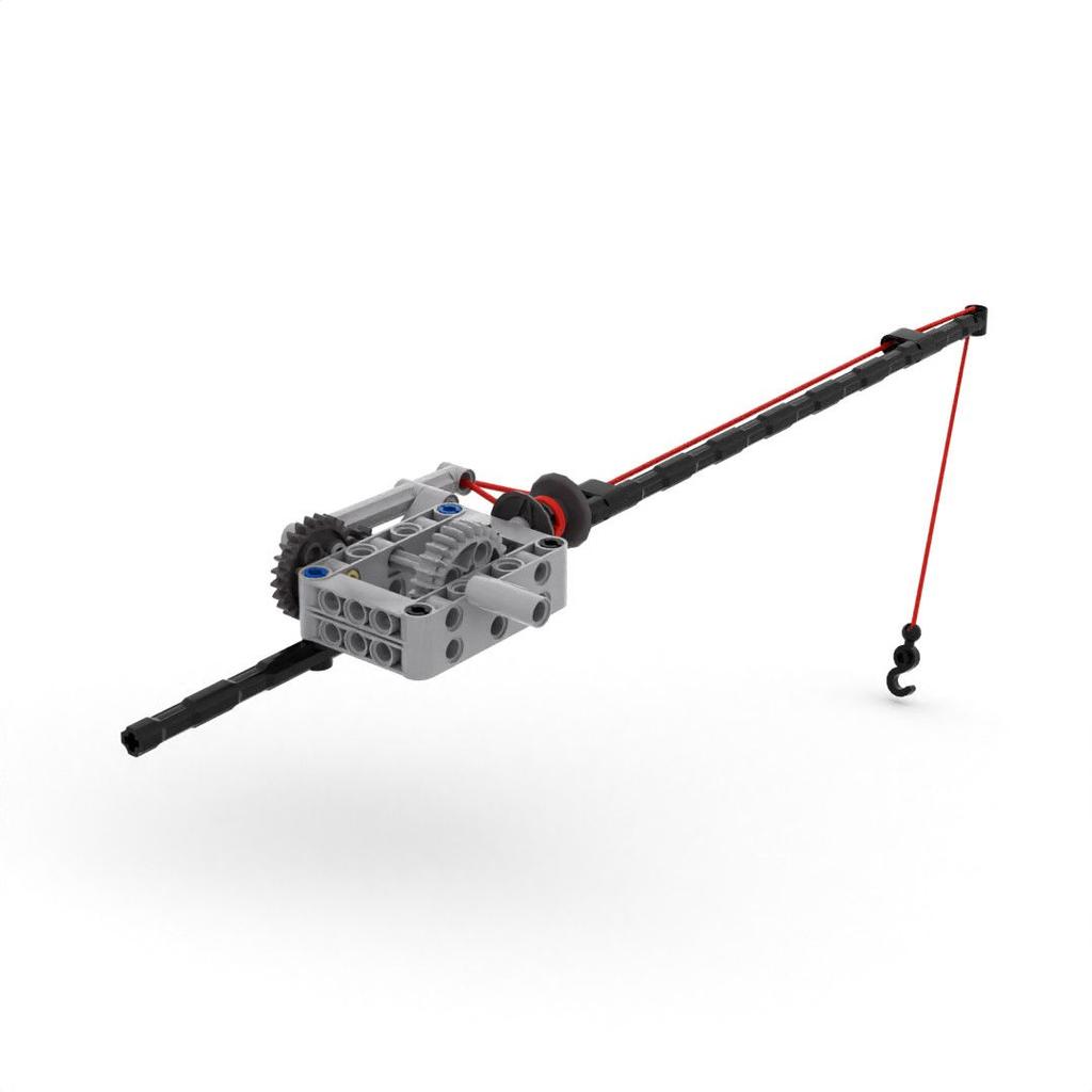 Mechanical Gear Retractable Fishing Rod Moc Building Blocks Kit Creative Assembled Education Small Bricks Boys Toys Diy Gifts