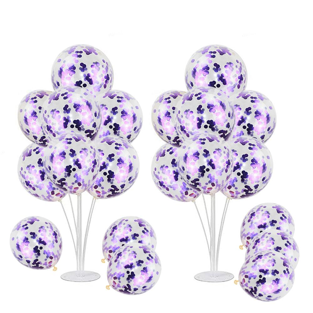 2 Set Kit Supporto per Palloncini, con 20 palloncini, Porta Bastoncini per Palloncini con Base per Tavolo Decorazioni per Festa di Laurea Compleanno Rivelazione di Genere