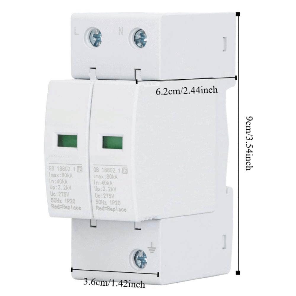 275V House Voltage Protector 80KA Lightning Arrester Protective Device  Home Use