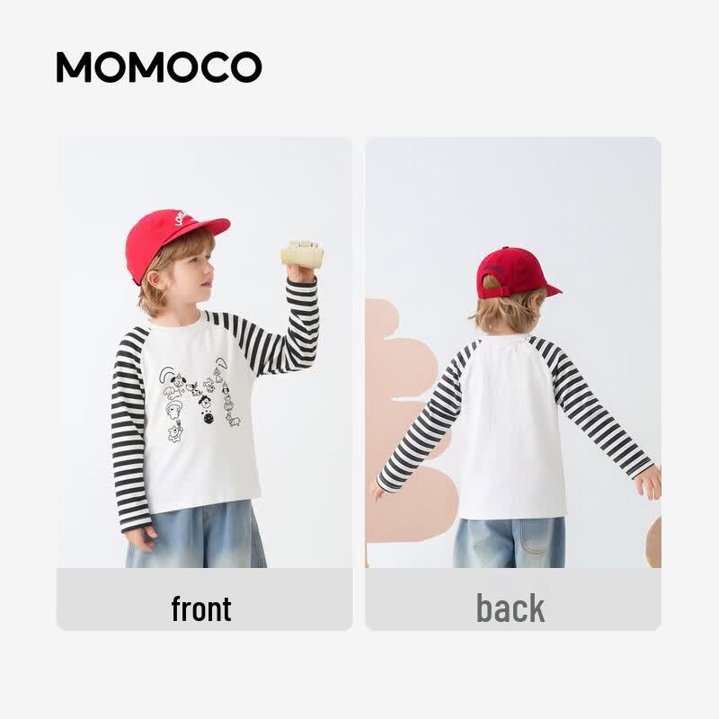 MOMOCO Boys' Colorblock Raglan Long Sleeve T-Shirt