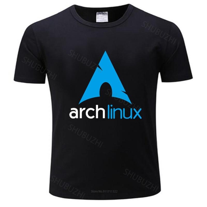 cotton tshirt for boys Fashion brand t shirt mens loose Arch Linux T-Shirts Men Vintage  Cotton Tee Shirt