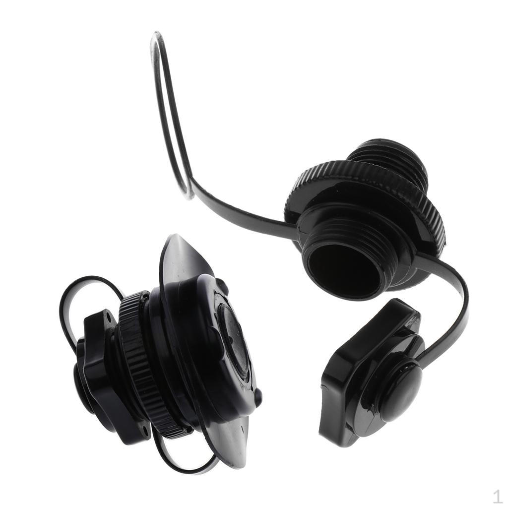 

Pack 2 Universal Kayak Air Valve Adapter Screw Cap & Pedestal Base for Inflatable Boat Canoe Pool