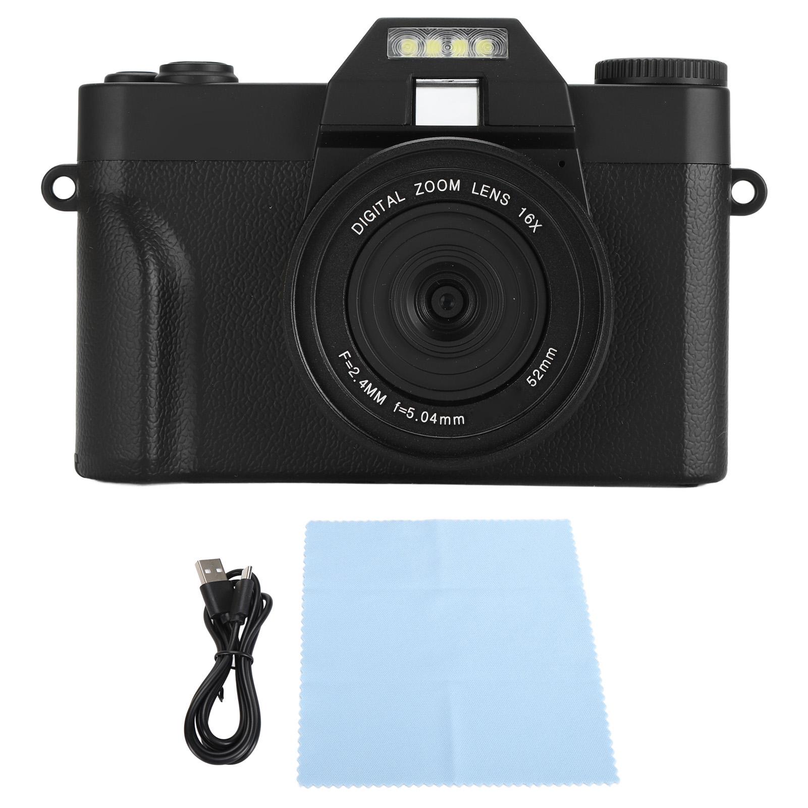 

4K Digital Camera with WiFi 75MP 3 Inch IPS HD Screen 16X Digital Zoom Autofocus Flip Screen Camera