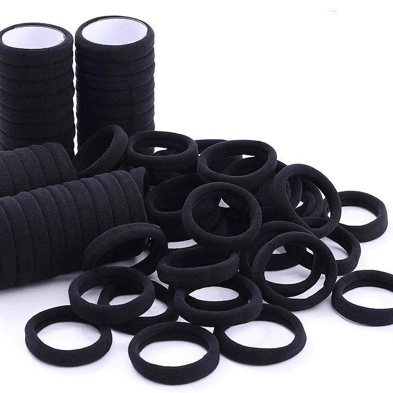 30 Pcs/Lot High Elastic Hair Rubber Bands For Women Black Hair Ties Girls 4cm Hair Rope White Hairbands Ponytail Holder Headband