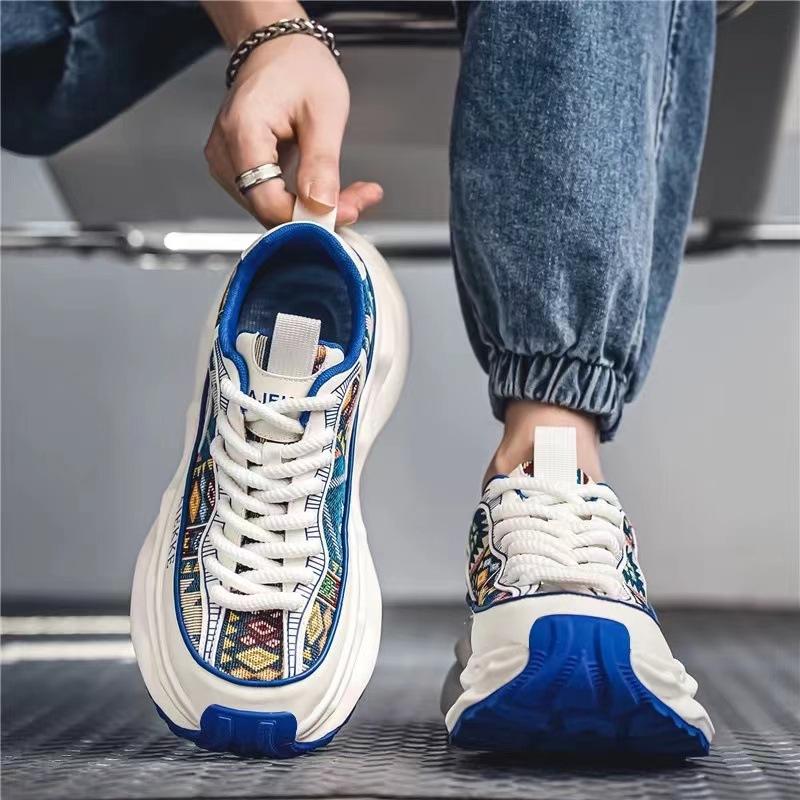 2024 Spring and Summer Fashion New Men's Shoes Trendy Dad Shoes Casual Versatile Soft Sole Heightening Breathable Trendy Shoes