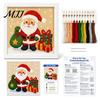 Festive Tabletop Decoration Kits DIY Christmas Needlepoint Kit, Holiday Cross Stitch Santa Snowman Elk Patterns, Theme Beginners Needlework Craft Kit