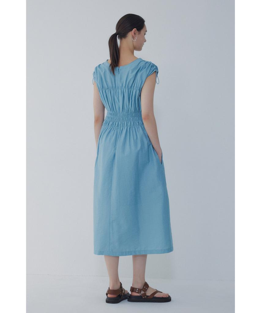 Bobeu Voluminous Shirred Long Dress_Blue 7156237002