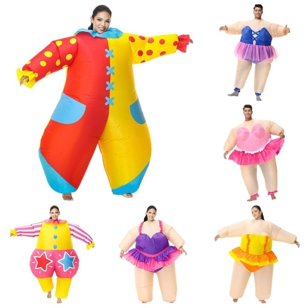 Colorful Adult Inflatable Clown Costume For Festive Occasions And Halloween Parties