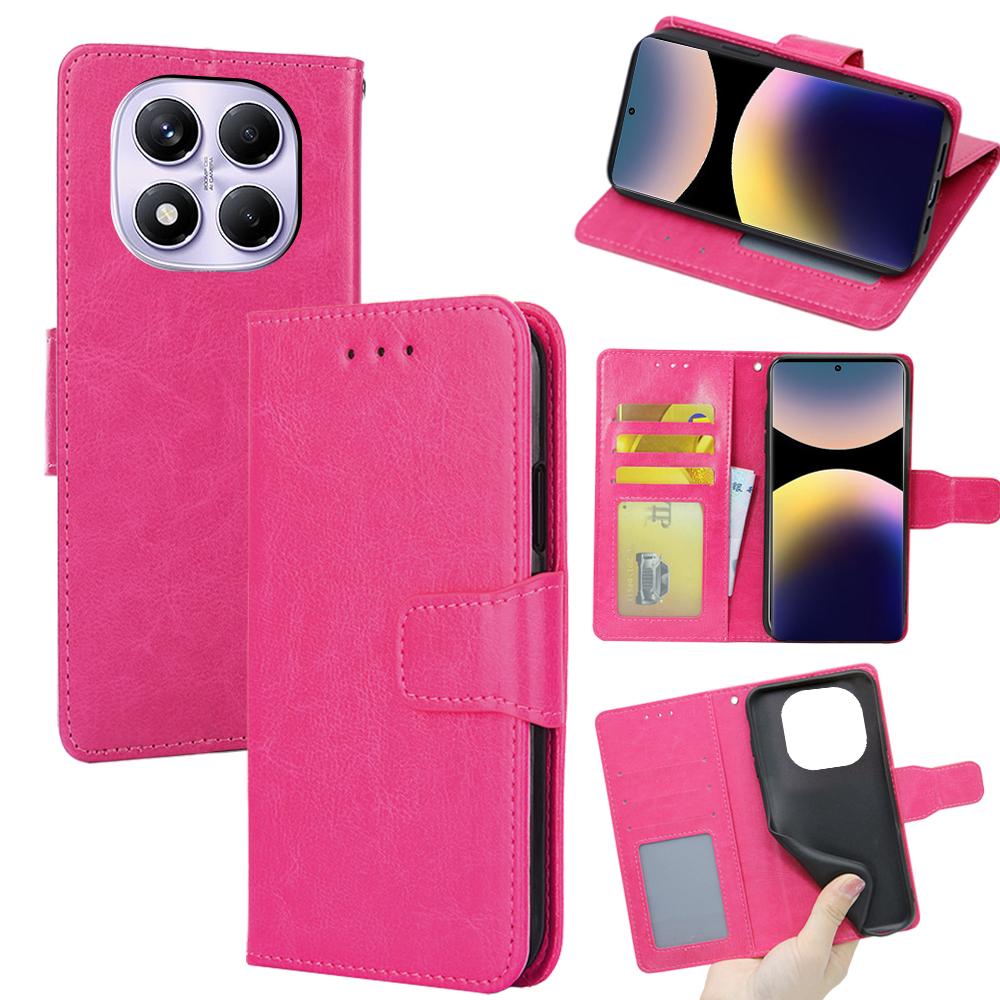 For Xiaomi Redmi Note 14 Pro 4G Case Wallet PU Leather+TPU Folding Stand Phone Cover