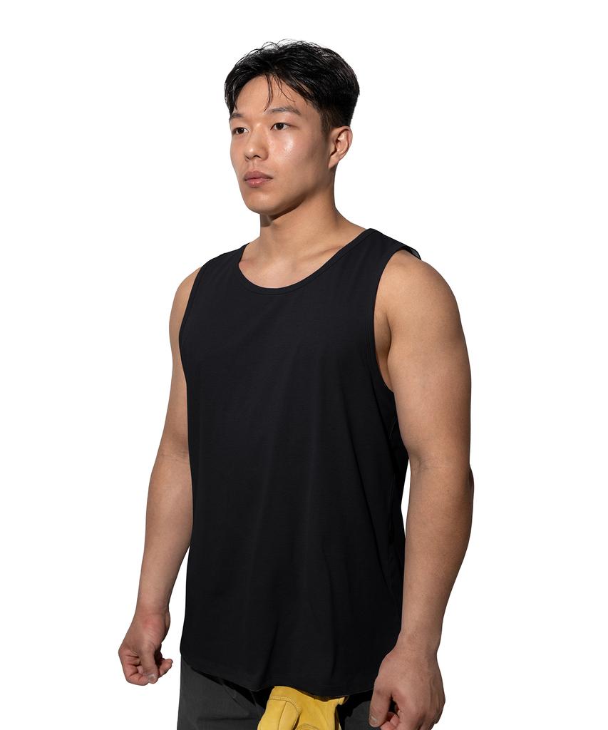 WHILE 24Ss Black Tape Sleeveless (Black)