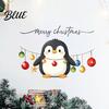 Creative Gift for Kids Christmas Cute Penguin Wall Sticker Merry Cartoon Animal Art Decal Decals Removable Peel And Stick Murals Room Bedroom,