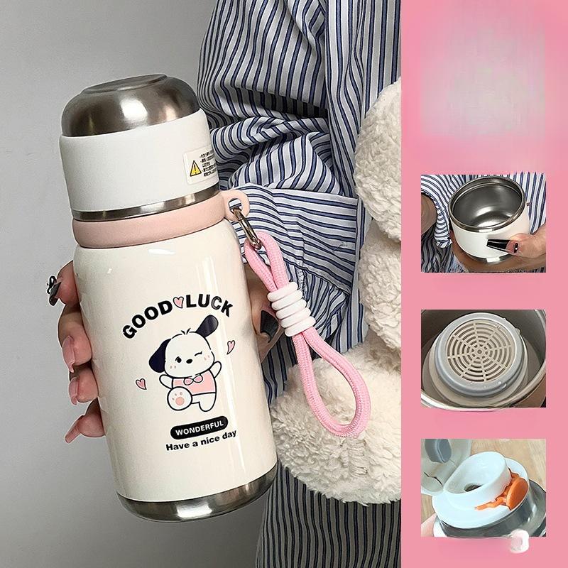 Thermos Cup Student Drinking Cup Girl Steel Party Dog Water Cup Portable Tea Sport Stylish Cute Cartoon Durable Durable 500ml
