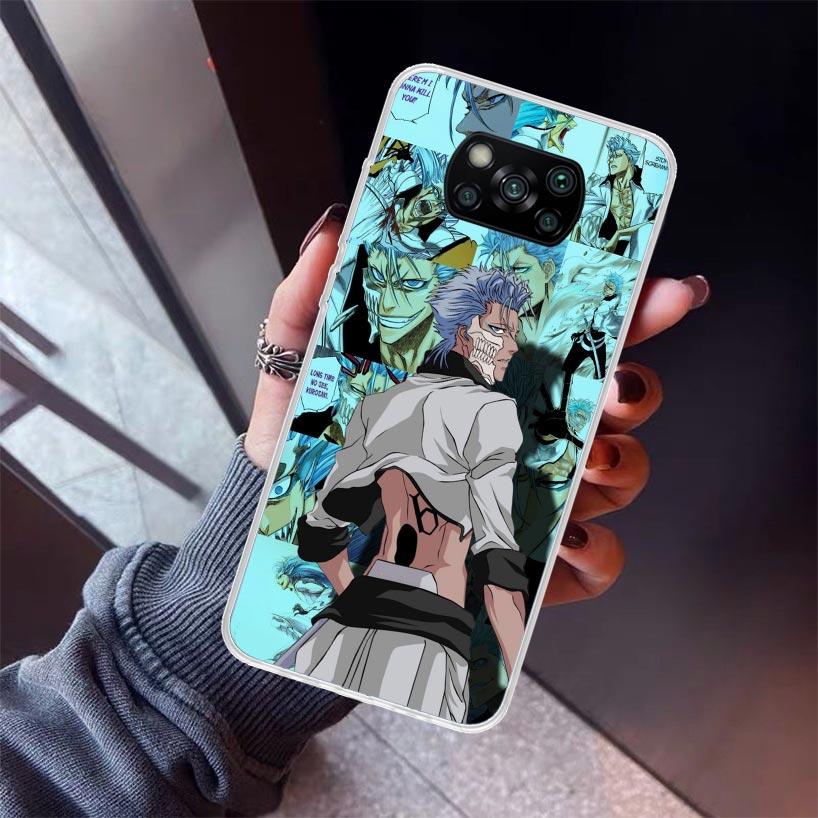 Grimmjow 6 Bleach Phone Case For Xiaomi Poco X7 X6 X5 Pro F7 Ultra Redmi 15C 15 13 13C 12 12C 10 10A 10C 9 9A 9C 9T Shell Poco X