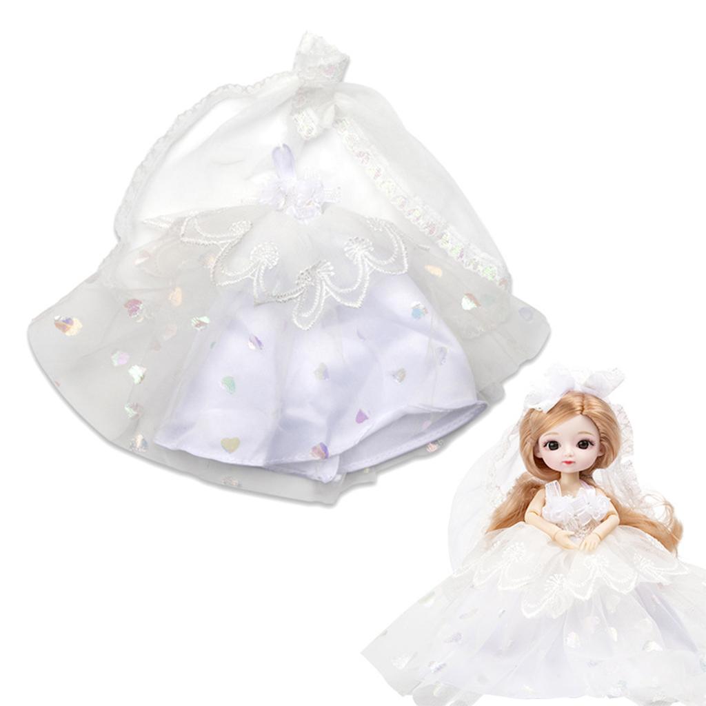 Exquisite Beautiful Dolls Clothes Mini Dress Cloth Clothing Dress Band 20cm Girl Doll Kids Toys No Doll