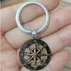 Vintage Nautical Compass Keychain Zinc Alloy Perfect for Bags Car Decor Ideal Gift for Men Halloween Thanksgiving