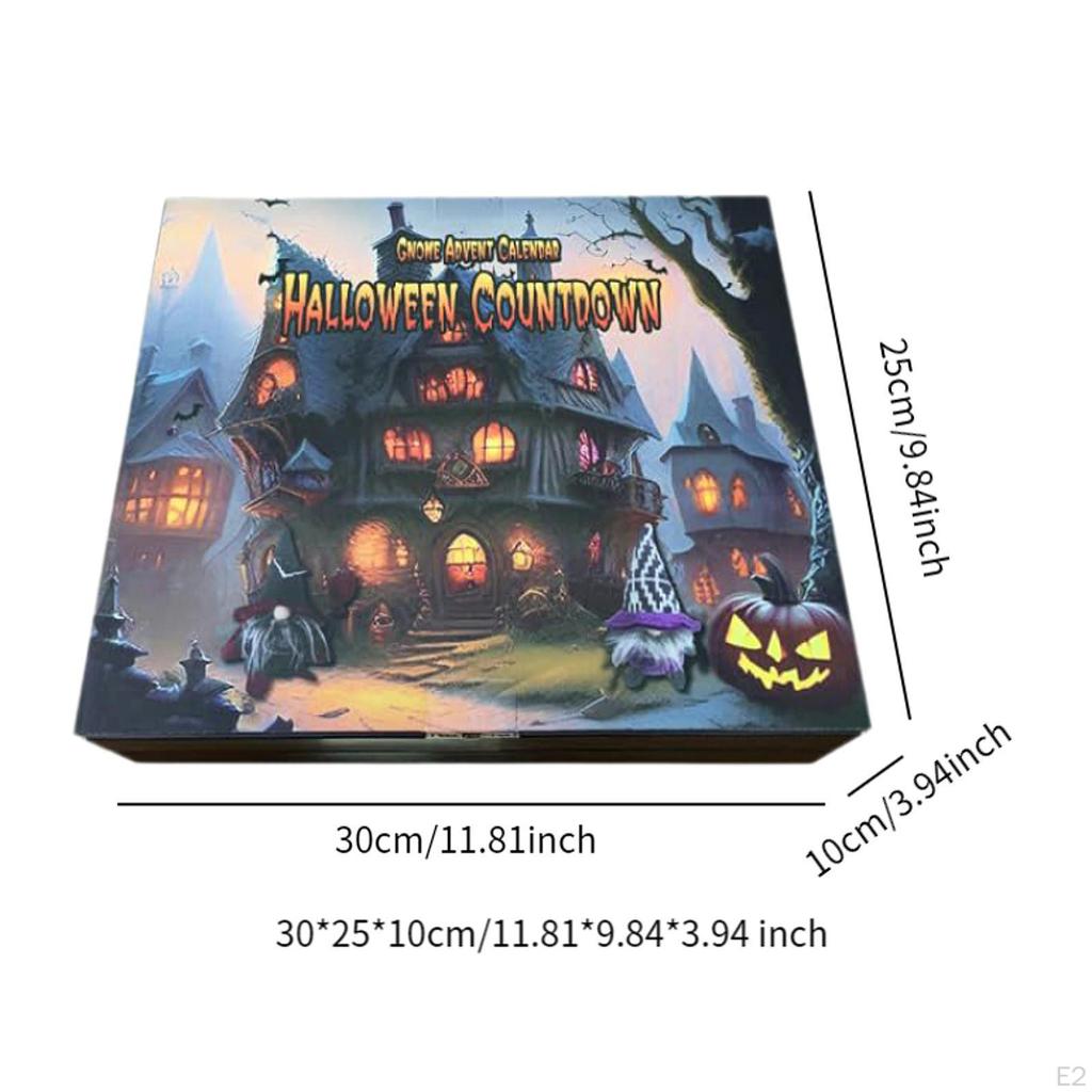 Halloween Gnome Advent Calendar Holiday Desktop Decorations Collectible