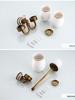 Antique Brass Bathroom Towel Rack & Accessories Set