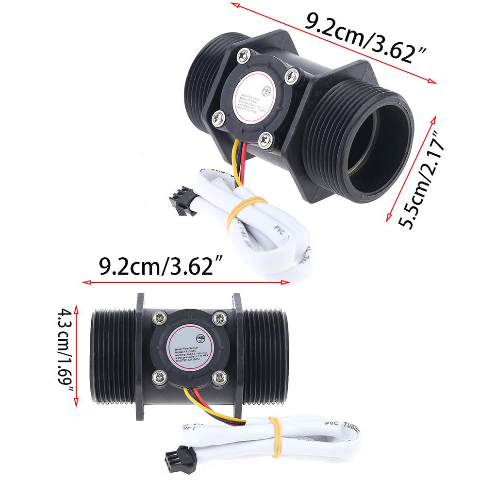 DN40 DN50 Water Flow Sensor Hall Flowmeter Meter Counter Instrument Measurement  for Automatic Gas Water Heaters