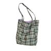 Large Capacity, Minimalist, Single Shoulder Checkered Bag, Lightweight, Commuting Canvas Bag, Double-sided, Dual-use Tote Bag