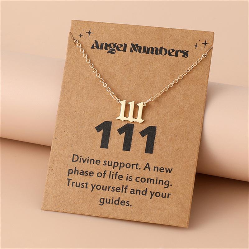 European Style 777 Angel Number Stainless Steel Necklace - Luxury Design Women's Clavicle Chain