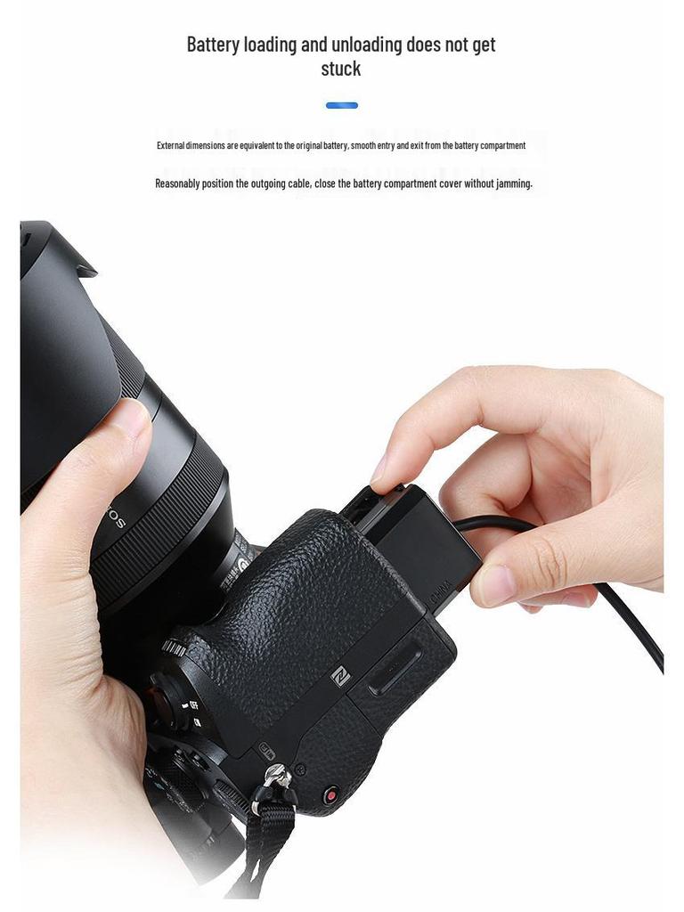 8FTONG NP-FW50 Dummy Battery Type-C Power Supply for ZVE10 & A7r2 Cameras