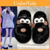Cozy Plush Cartoon Slide Slippers For Women In Blue Khaki Green White And Black For Autumn Winter Fashion