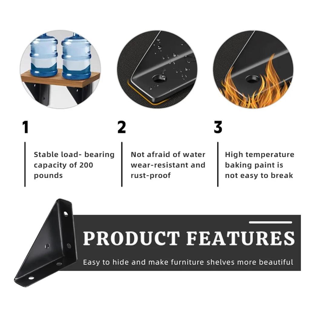 4/8/12/16pcs Angle Corner Brackets Fasteners Heavy Protector Right Triangular Angle Corner Stand Supporting Cabinet Furniture