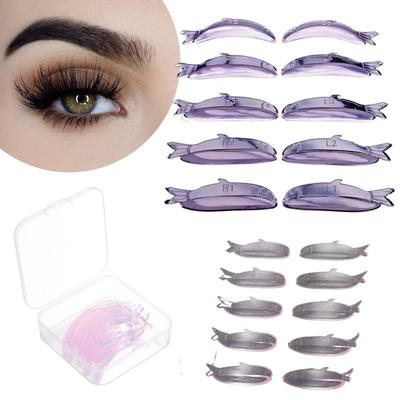 5 Paar wiederverwendbare Silikon-Wimperndauerwellen-Pads, Applikator-Tools, Wimpernlifting-Schild für Frauen