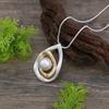 New hollow geometric ring long pendant, women's creative hollow irregular ring long necklace