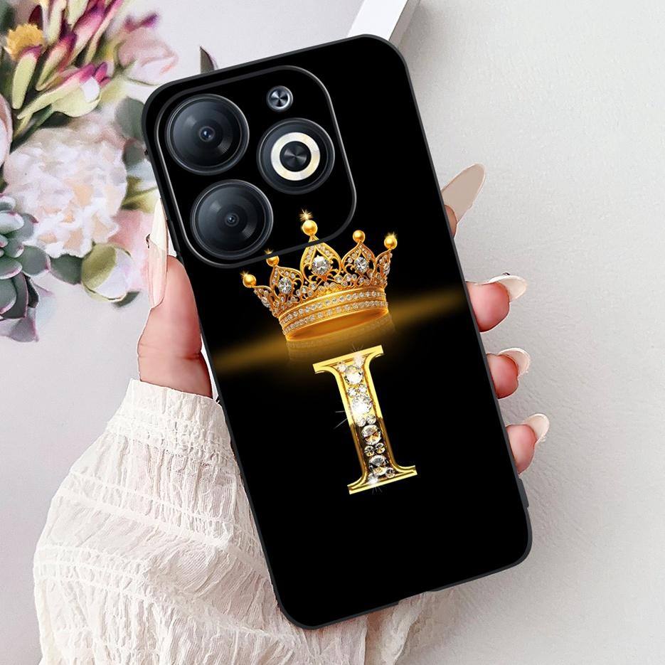 For Infinix Smart 8 Case X6525 Luxury Letters Cover Shockproof Soft TPU Phone Case For Infinix Smart 8 Pro Smart8 HD Shell Coque