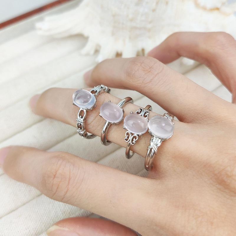 Adjustable Natural Crystal Tiger Eye Ring in Coffee Color