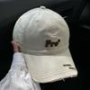 New trendy brand letter Pro embroidered face small baseball cap women's simple hole curved brim cap