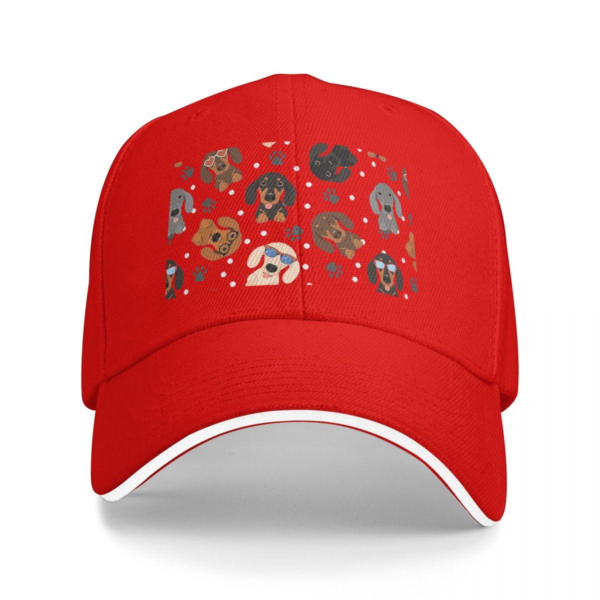 

Унисекс Бейсболки Счастливая Такса Собаки-Колбаски Спортивные Бейсболки Кепка Хип-Хоп Кепка-Кепка Многоцветные Кепки One Size